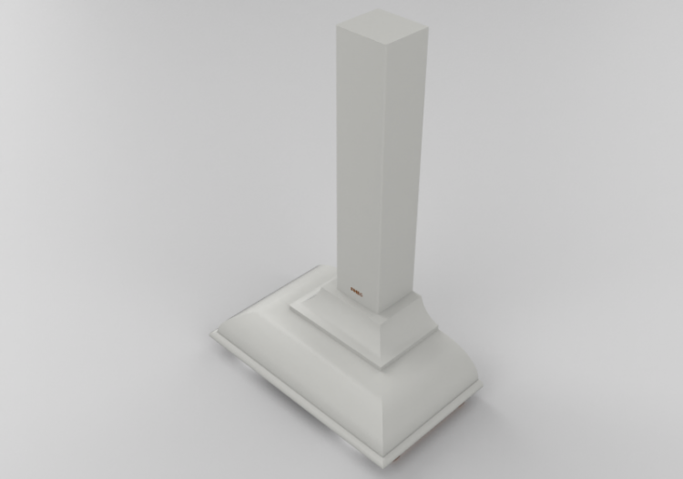 Electrodomésticos 3D - Campana de pared, 90 cm, blanca –...