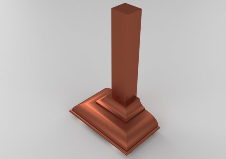 Elettrodomestici 3D - Cappa a parete, 90 cm, rame – Smeg -...
