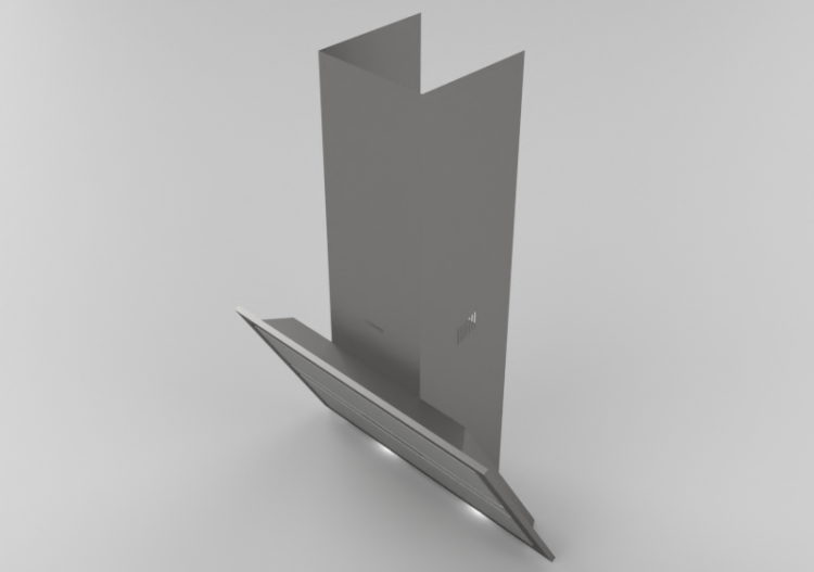3D Haushaltgeräte - Wandmontierte Dunstabzugshaube, 90 cm,...