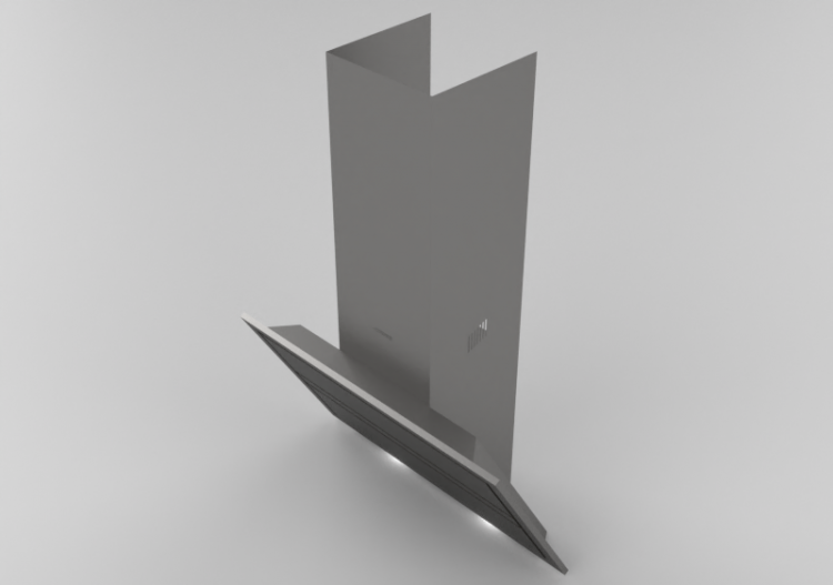 Electrodomésticos 3D - Campana de pared, 90 cm, acero inox...