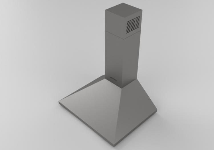 Elettrodomestici 3D - Cappa a parete, 60 cm, acciaio inox...