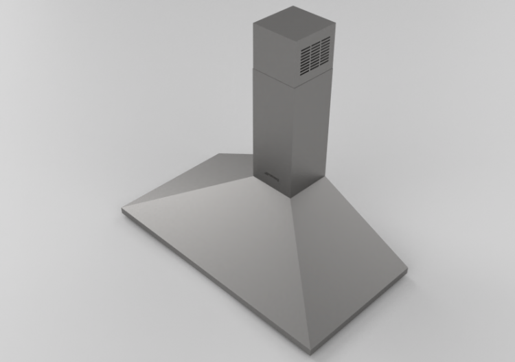 3D Haushaltgeräte - Wandmontierte Dunstabzugshaube, 90 cm,...
