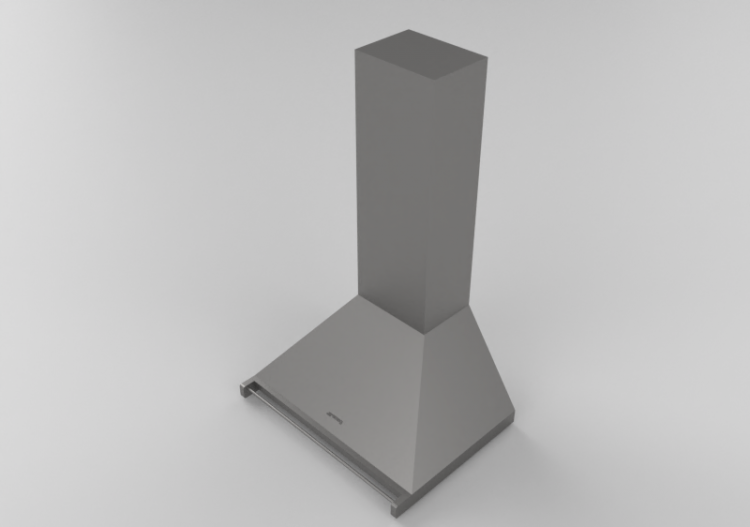 Elettrodomestici 3D - Cappa a parete, 70 cm, acciaio inox...