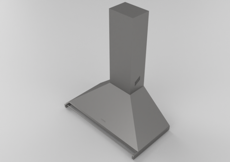 Elettrodomestici 3D - Cappa a parete, 100 cm, acciaio inox...
