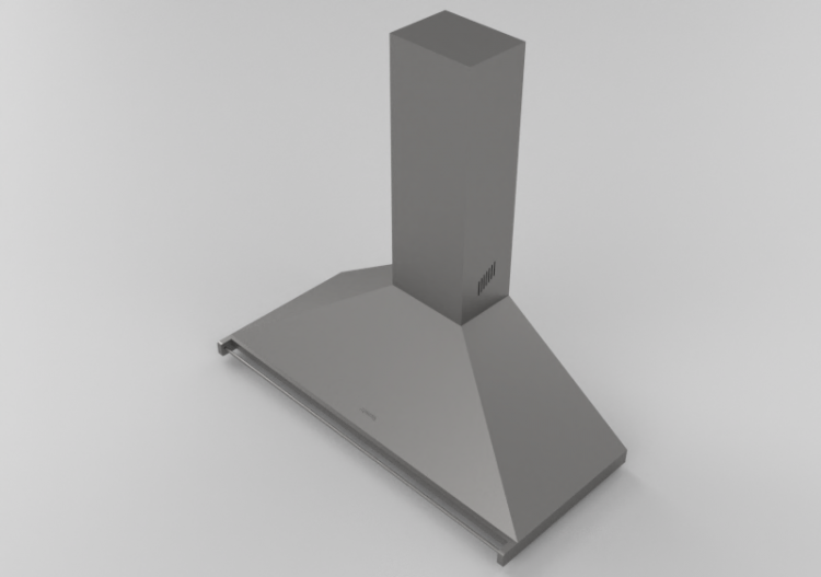 Elettrodomestici 3D - Cappa a parete, 120 cm, acciaio inox...