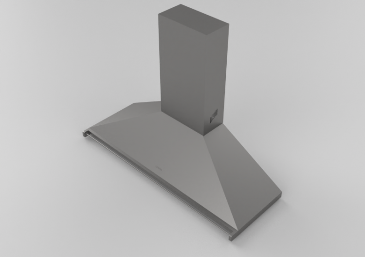 Elettrodomestici 3D - Cappa a parete, 150 cm, acciaio inox...