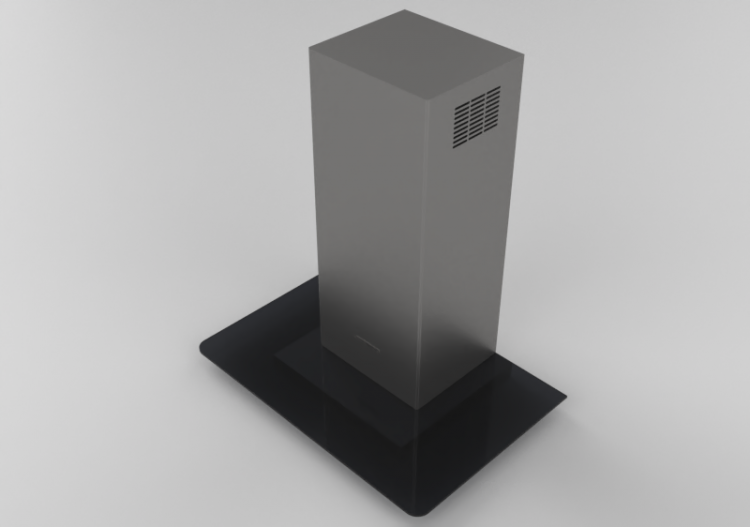 Electrodomésticos 3D - Campana de pared, 60 cm, acero inox...
