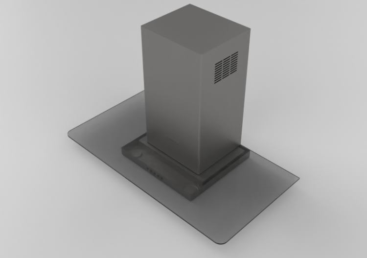 3D Haushaltgeräte - Wandmontierte Dunstabzugshaube, 90 cm,...