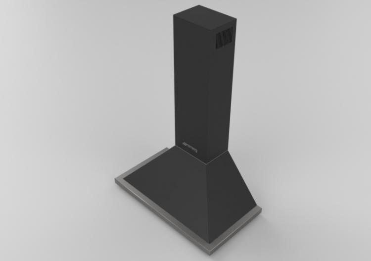 3D Haushaltgeräte - Wandmontierte Dunstabzugshaube, 90 cm,...