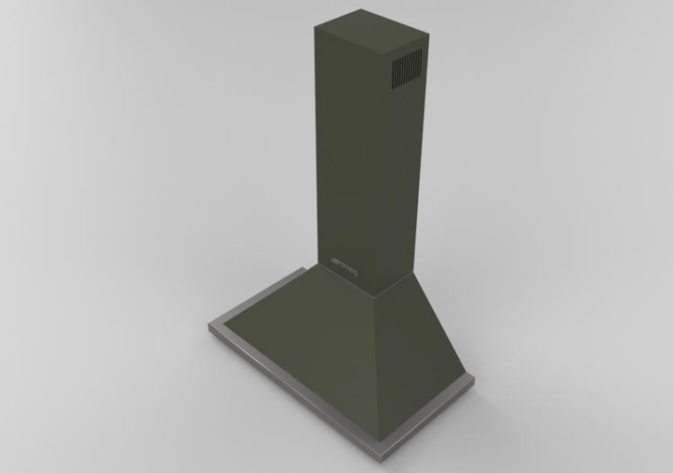 Elettrodomestici 3D - Cappa a parete, 90 cm, verde oliva –...