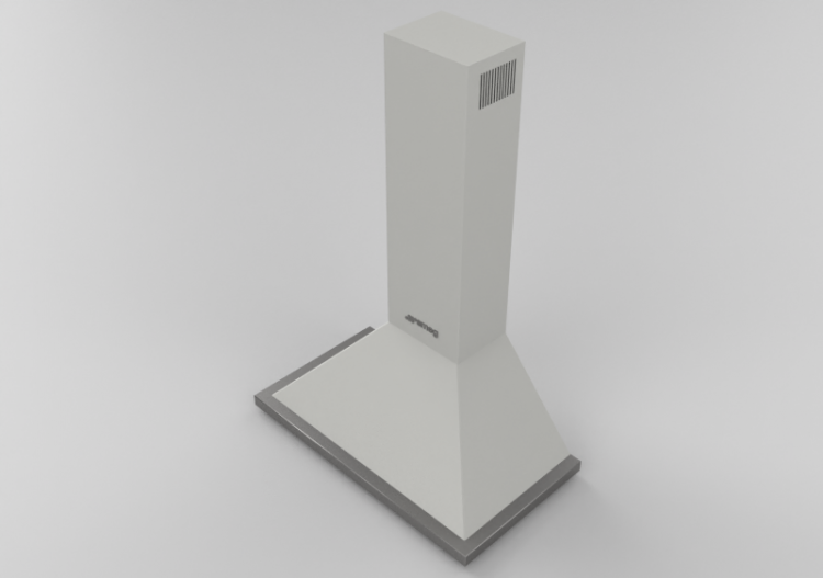 Elettrodomestici 3D - Cappa a parete, 90 cm, bianco – Smeg...