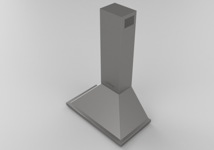 Elettrodomestici 3D - Cappa a parete, 90 cm, acciaio inox...
