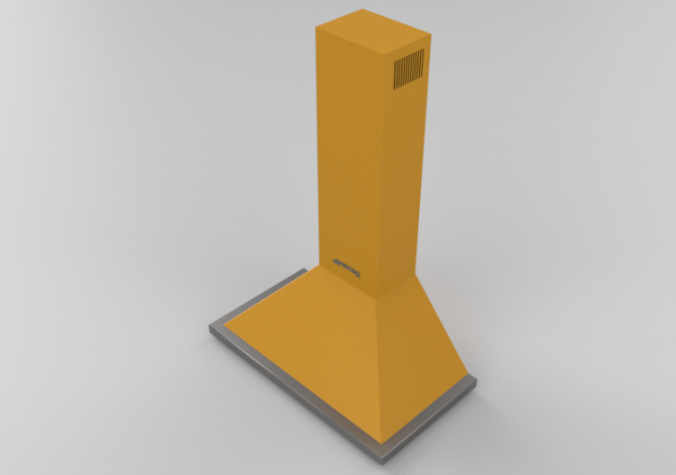 Elettrodomestici 3D - Cappa a parete, 90 cm, giallo – Smeg...