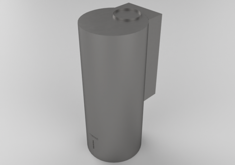 Electrodomésticos 3D - Campana de pared, 37 cm, acero inox...