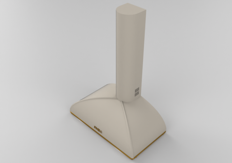 Eletrodomésticos 3D - Coifa de parede, 90 cm, creme – Smeg...