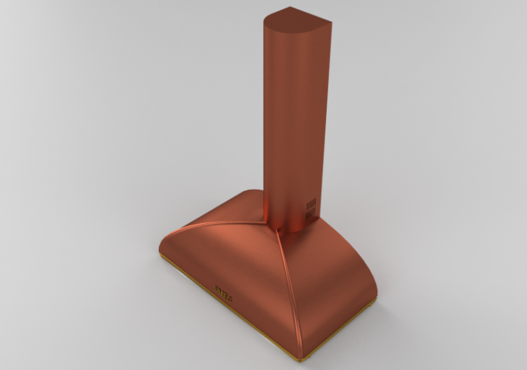 Eletrodomésticos 3D - Coifa de parede, 90 cm, cobre – Smeg...