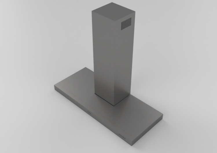 3D Haushaltgeräte - Wandmontierte Dunstabzugshaube, 120 cm,...