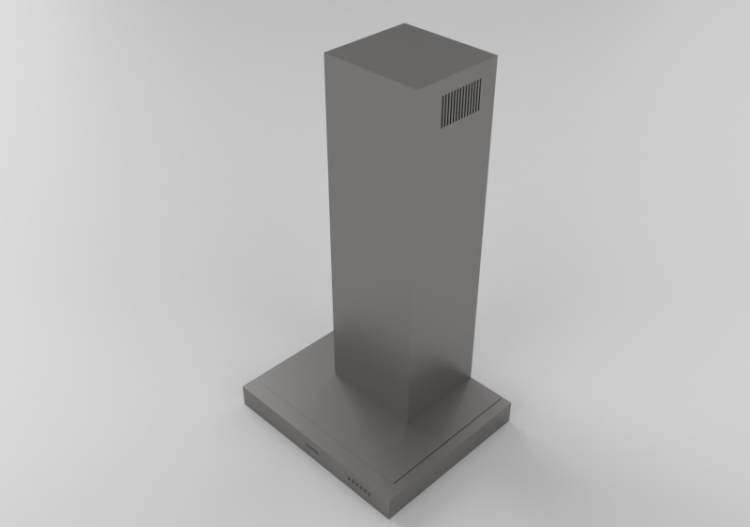 Eletrodomésticos 3D - Coifa de parede, 60 cm, aço...
