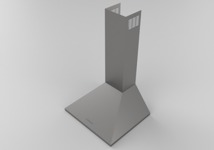 Electrodomésticos 3D - Campana de pared, 60 cm, acero inox...