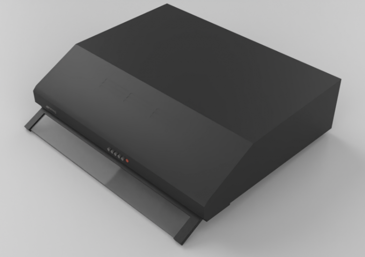 3D Electrical Appliances - Built-in black kitchen hood, 60...