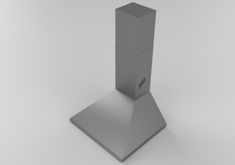 Electrodomésticos 3D - Campana de pared, 60 cm, acero inox...