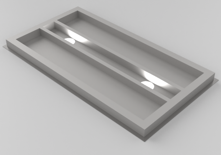 3D Electrical Appliances - Ceiling built-in satin stainless...