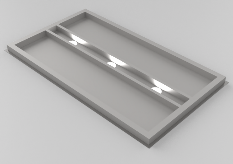 3D Haushaltgeräte - Deckenmontierte Dunstabzugshaube, 120...