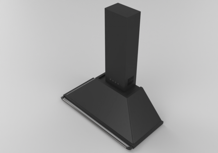 Electrodomésticos 3D - Campana de pared, 110 cm, negra –...