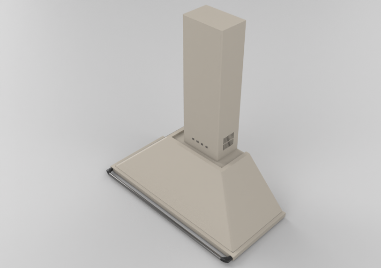 Electroménagers 3D - Hotte murale, 110 cm, crème – Smeg -...