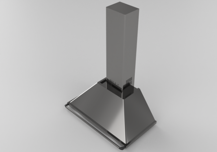 Electroménagers 3D - Hotte murale, 90 cm, inox satiné –...