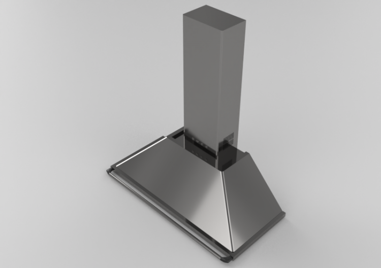 Electroménagers 3D - Hotte murale, 110 cm, inox satiné –...