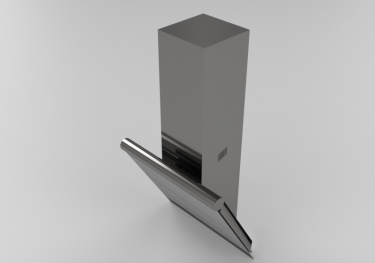 Electroménagers 3D - Hotte murale, 75 cm, inox satiné –...
