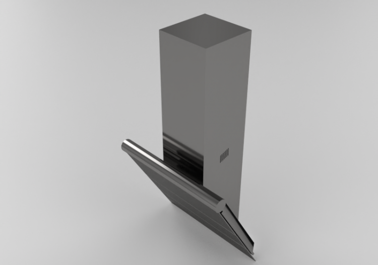 3D Electrical Appliances - Wall mounted stainless satin...