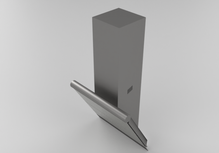 3D Electrical Appliances - Wall mounted satin stainless...