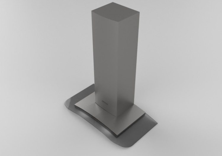 Electrodomésticos 3D - Campana de pared, 90 cm, inox...