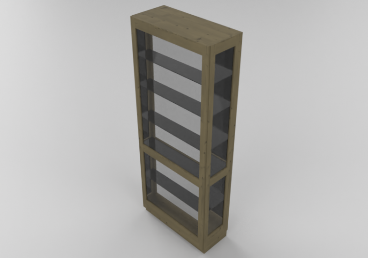 Librerías y Contenedores 3D - Vitrina de madera - Karl...