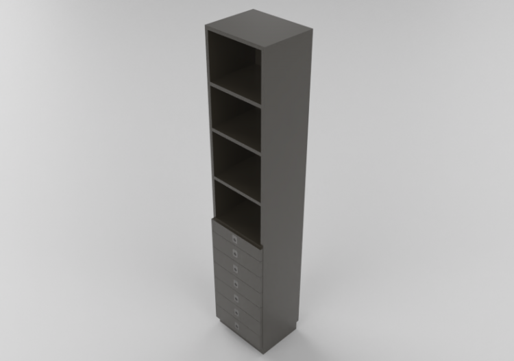 3D Bookshelves and Containers - Wooden Cabinet - Karl...