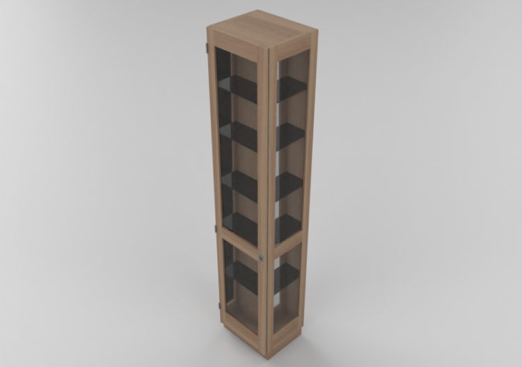 3D Bookshelves and Containers - Wooden showcase - Karl...