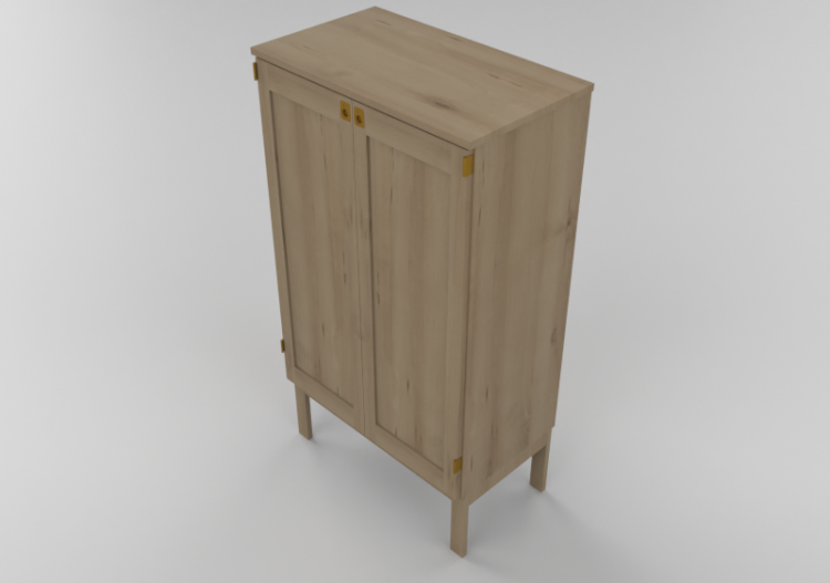 3D Bookshelves and Containers - Wooden Cabinet - Karl...