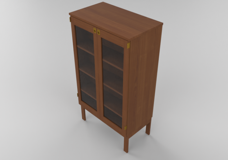 3D Bookshelves and Containers - Wooden showcase - Karl...