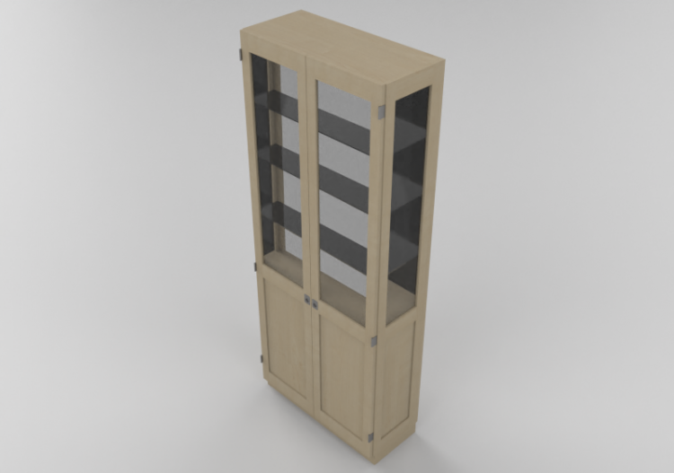 3D Bücherregal und Behälter - Holzvitrine - Karl Andersson...