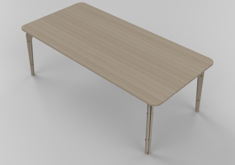 Mesas 3D - Mesa de madeira - Artzzi - 20 - ACCA software