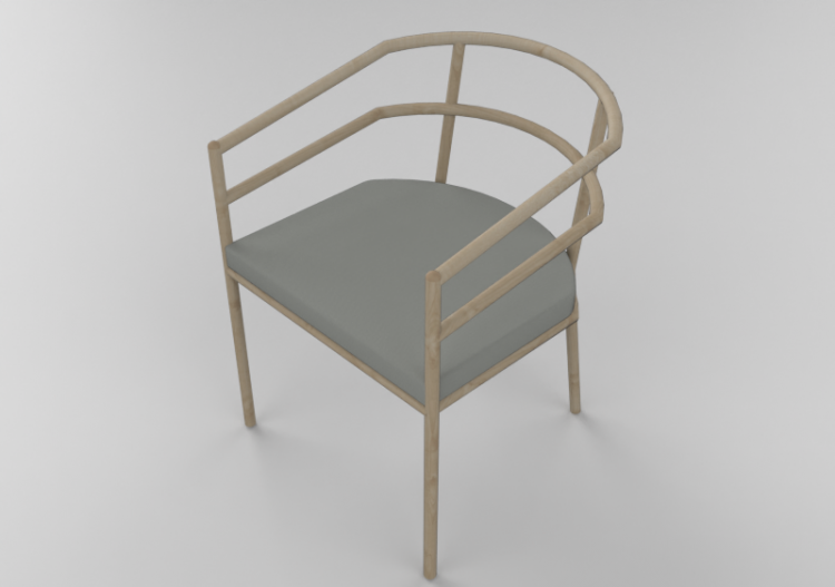 3D Chairs - Wooden chair - Artzzi - C259 - ACCA software