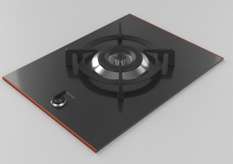Electroménagers 3D - Plan de cuisson à gaz - Smeg -...