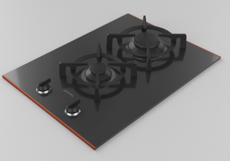 Electroménagers 3D - Plan de cuisson à gaz avec 2 feux -...