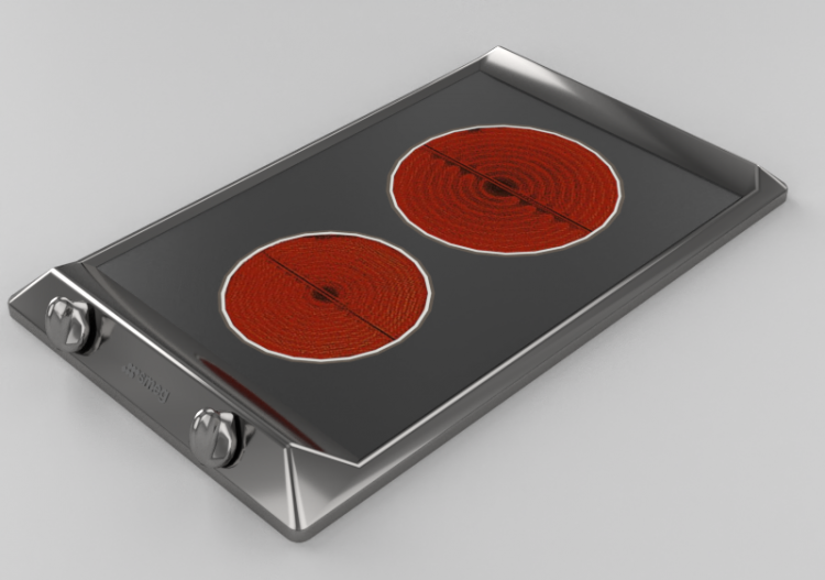 Eletrodomésticos 3D - Cooktop domino - Smeg - SEH530X1 -...