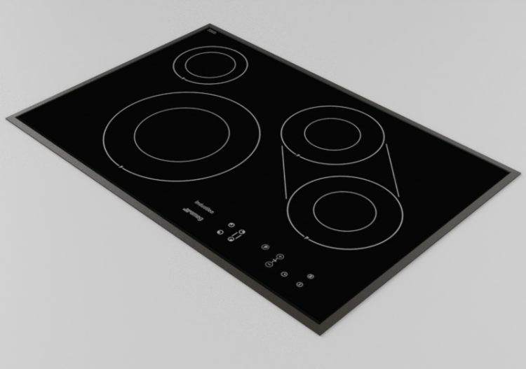Eletrodomésticos 3D - Placa de indução - Smeg - SI3842B -...