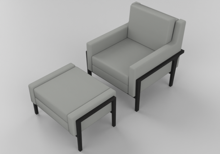 Poltronas y Sofás 3D - Sillón de tela - Artzzi - Pampa -...