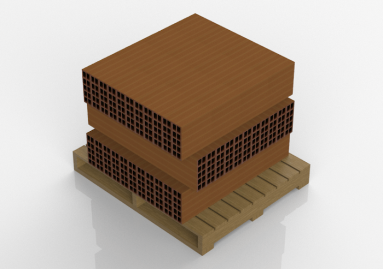 Hohlziegel auf Pallet - ACCA software