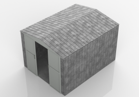 Metal maintenance shed